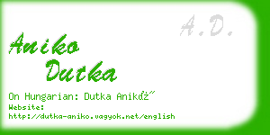 aniko dutka business card